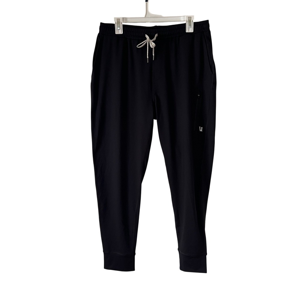 Vuori Mens Black Performance Joggers Recycled Polyester Stretch Sweatpants L - Picture 1 of 16